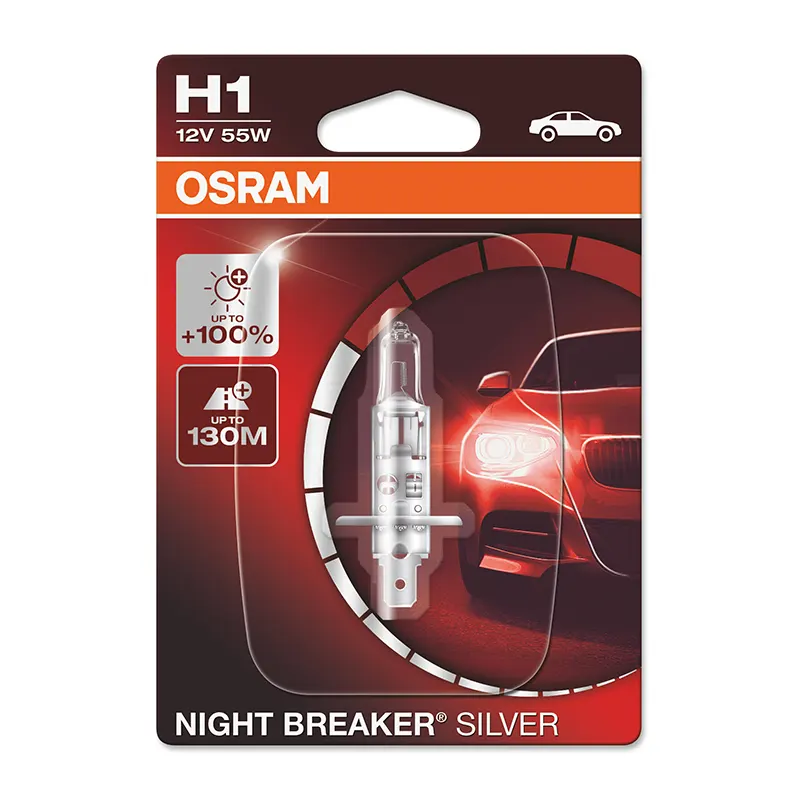 OSRAM 12V 55W P14,5s H1 NIGHT BREAKER® SILVER Blister á1 sijalice